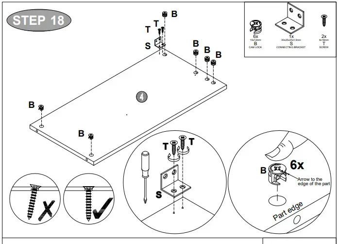 A T HOME Tiverton Double storage HARDWARE, LIS2