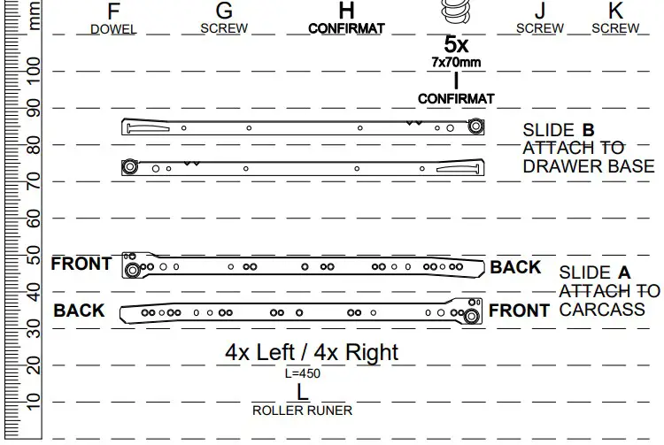 A T HOME Tiverton Double storage HARDWARE LIST2