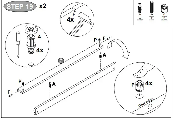 A T HOME Tiverton Double storage HARDWARE hLIST