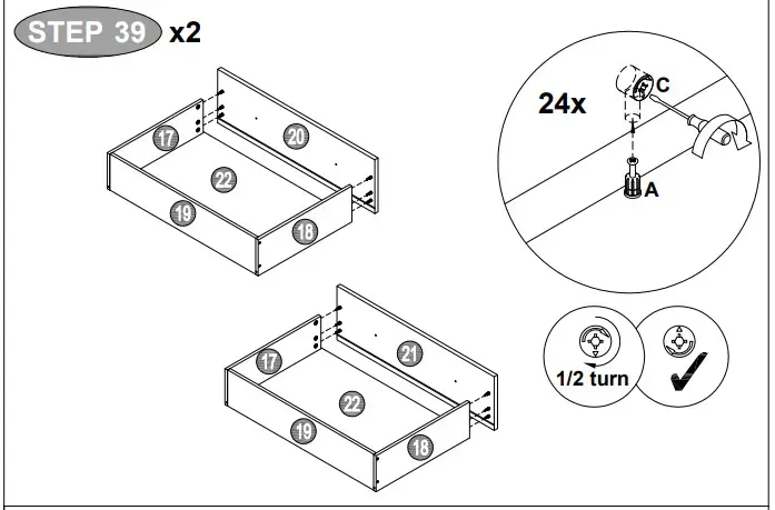 A T HOME Tiverton Double storage HARDWAREb LIST144