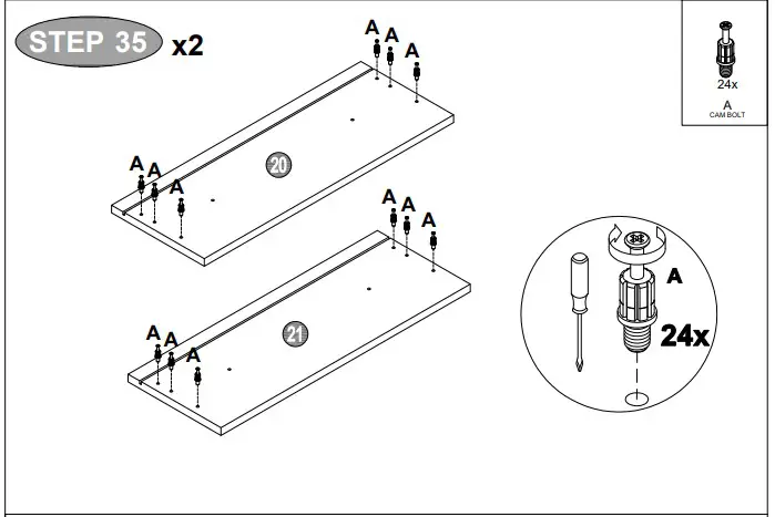 A T HOME Tiverton Double storage HARDWAREz LIST3