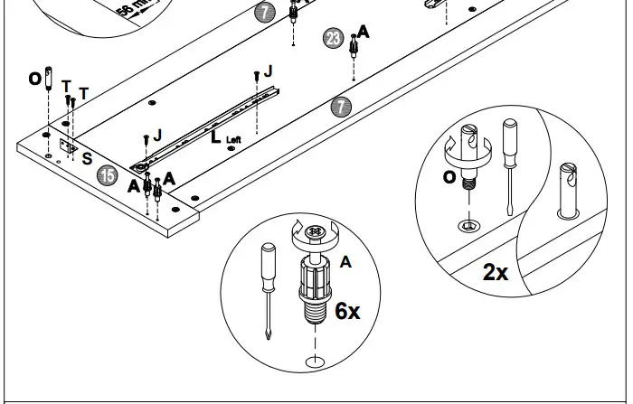 diagramA T HOME Tiverton Double storage HARDWARmE hLIST
