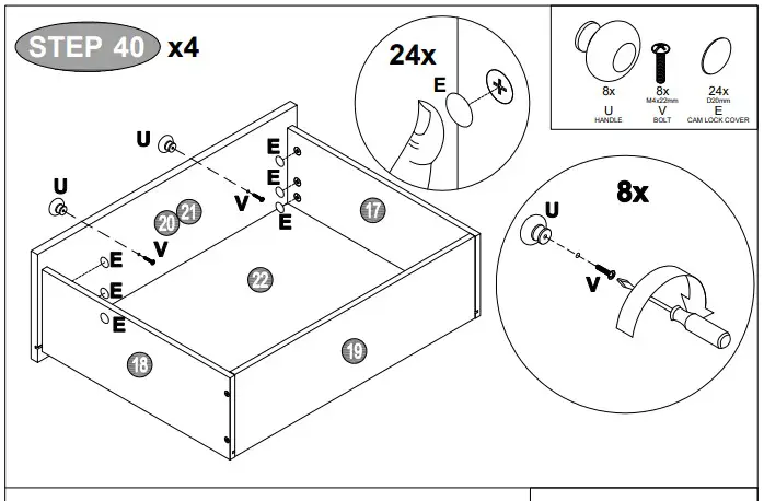 A T HOME Tiverton Double storage HARDWAmRdcE LIS2
