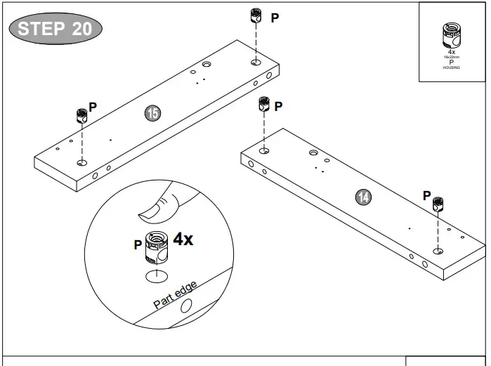 A T HOME Tiverton Double storage HARDWAmnRE LIS3