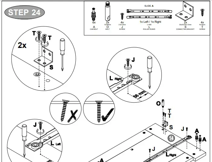 A T HOME Tiverton Double storage HARDWmARE LI;S'T