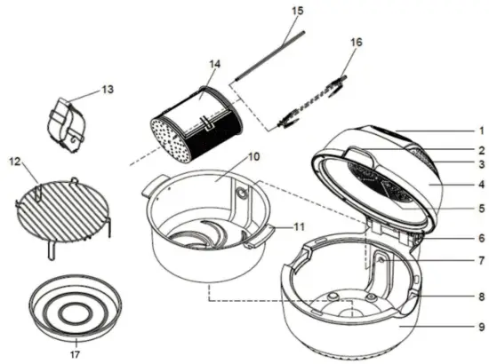 KLARSTEIN 10012291 VitAir Hot Air Fryer - PRODUCT OVERVIEW