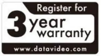 Datavideo DAC 8PA SDI TO HDMI Converter - warranty card