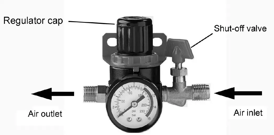 Clarke CAT157 1-4 Inch Mini Air Regulator-FIG1