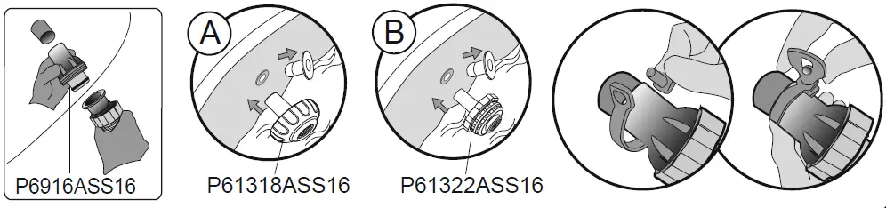 FOR POOL WITH 32 MM (1.25 IN.) VALVE