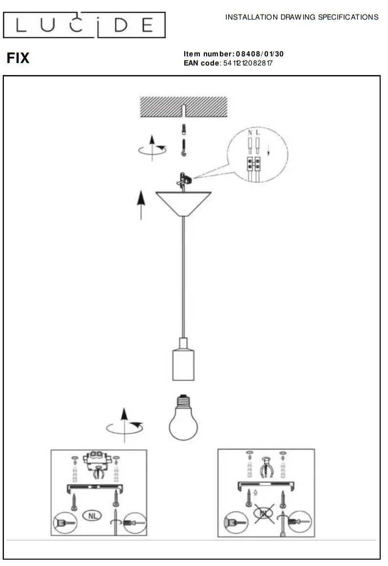 LUCIDE 08408 Pendant Light - fig3