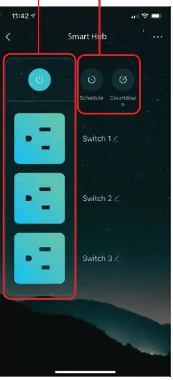 Brookstone BKSPHUB-WM WiFi Smart Hub with 3 16