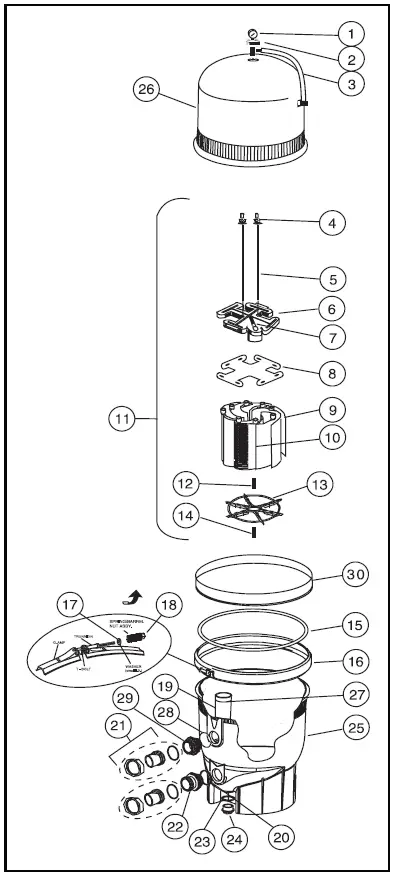 PENTAIR EC-180009 FNS Plus Fiberglass D.E. Filter-7
