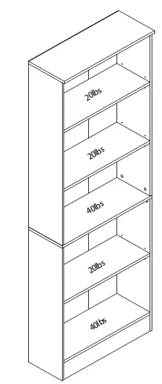 StyleWell-HS202006-34BLK-7-Inch-Wood-5-Shelf-Basic-Bookcase-with-Adjustable-Shelves-27