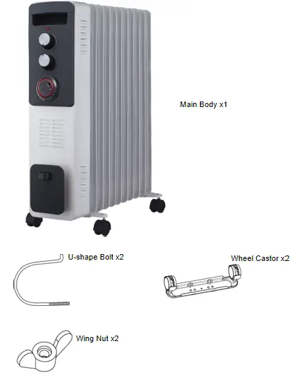 Goldair GOC Series Oil Column Heater with Timer and Turbo-1
