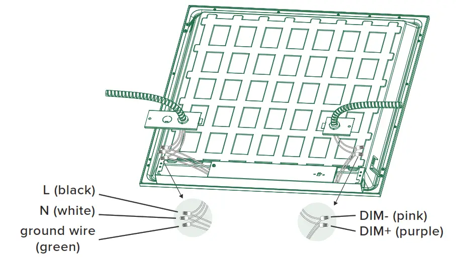 SUNCO LIGHTING SM2X2 40W 0K 6PK 2x2 LED Ceiling Panel with Selectable CCT - Constant