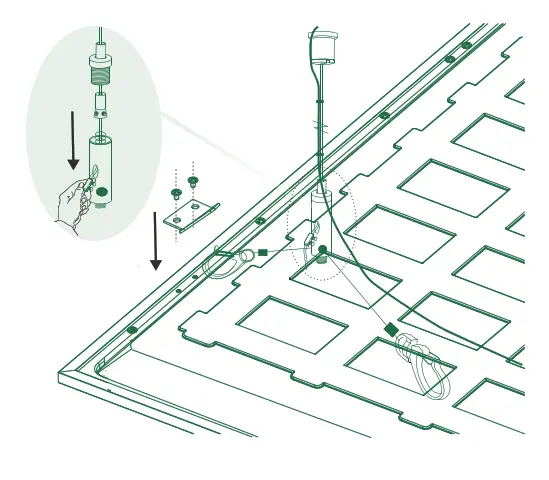 SUNCO LIGHTING SM2X2 40W 0K 6PK 2x2 LED Ceiling Panel with Selectable CCT - Suspension
