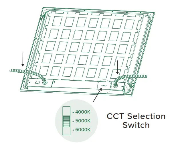 SUNCO LIGHTING SM2X2 40W 0K 6PK 2x2 LED Ceiling Panel with Selectable CCT - screws