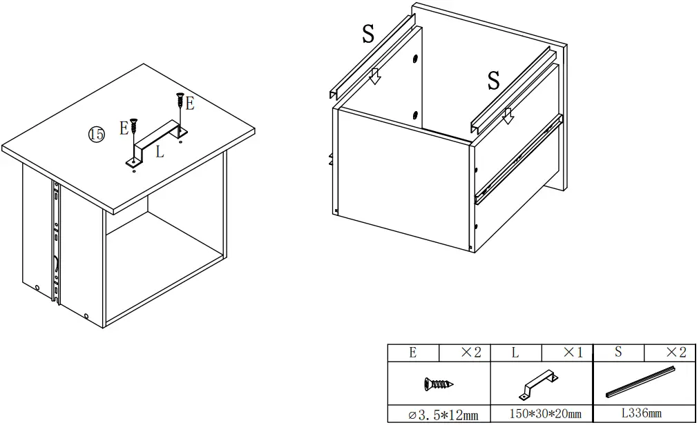 THE HOME DEPOT WF193467DAA Large Vintage Computer Desk - Fig 19