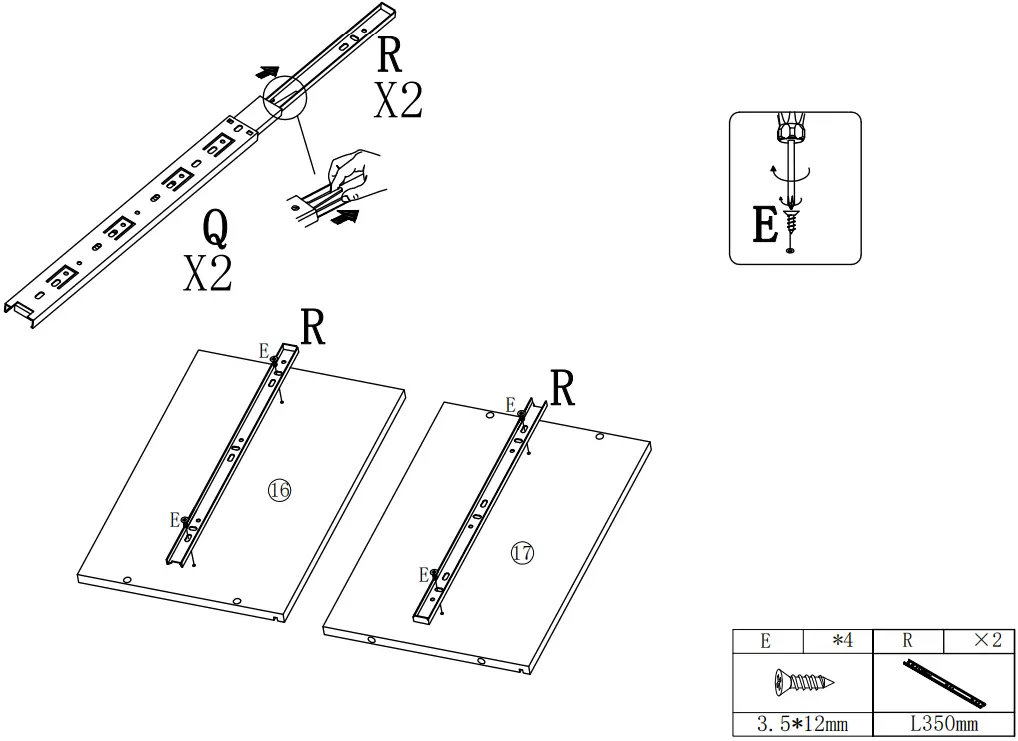 THE HOME DEPOT WF193467DAA Large Vintage Computer Desk - Fig 3
