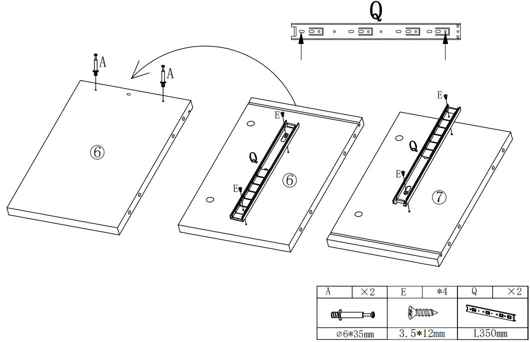THE HOME DEPOT WF193467DAA Large Vintage Computer Desk - Fig 4