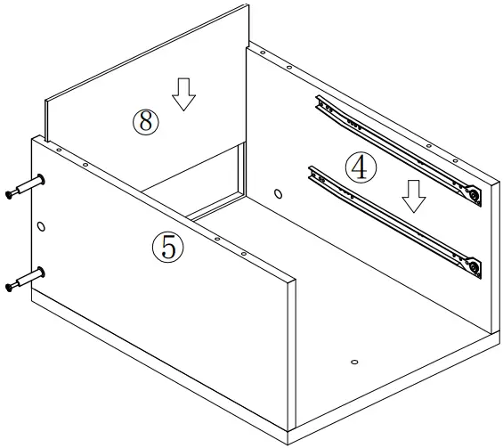 THE HOME DEPOT WF193467DAA Large Vintage Computer Desk - Fig 7