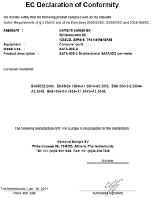 gembird SATA IDE 2 Bi directional SATA IDE Converter - Fig 4