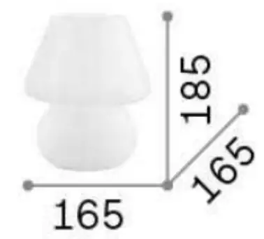 ideal lux Prato TL1 Small Table Lamp - fig