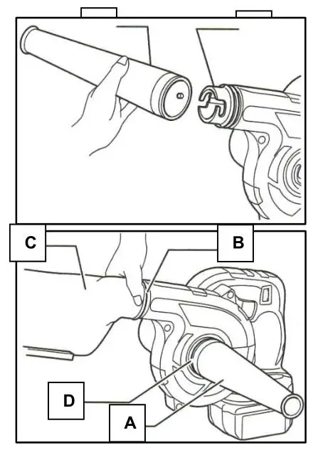 Aktobis AG WDH-6601 Battery Hand Blower - Assembly