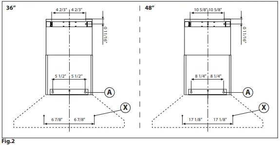 KPH362XT 36 Wallmount Chimney Hood-fig3