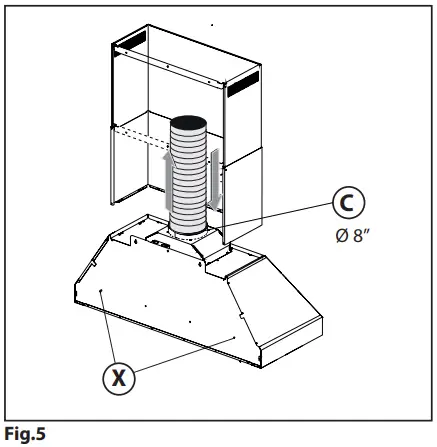 KPH362XT 36 Wallmount Chimney Hood-fig8