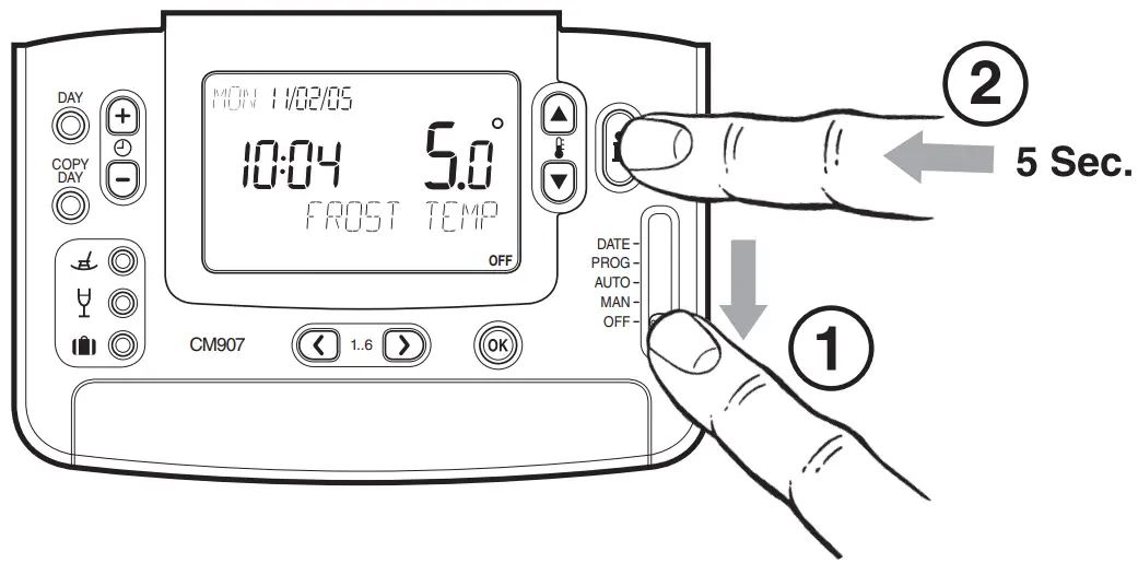 Honeywell CM907 7 day Programmable - parameters