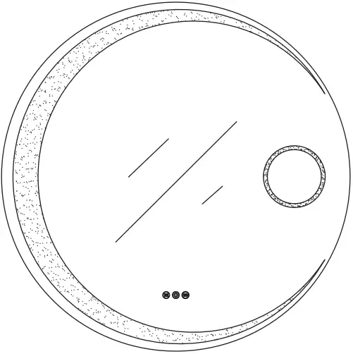 tunuo XX23M02MB Round Aluminum Framed LED Light A01