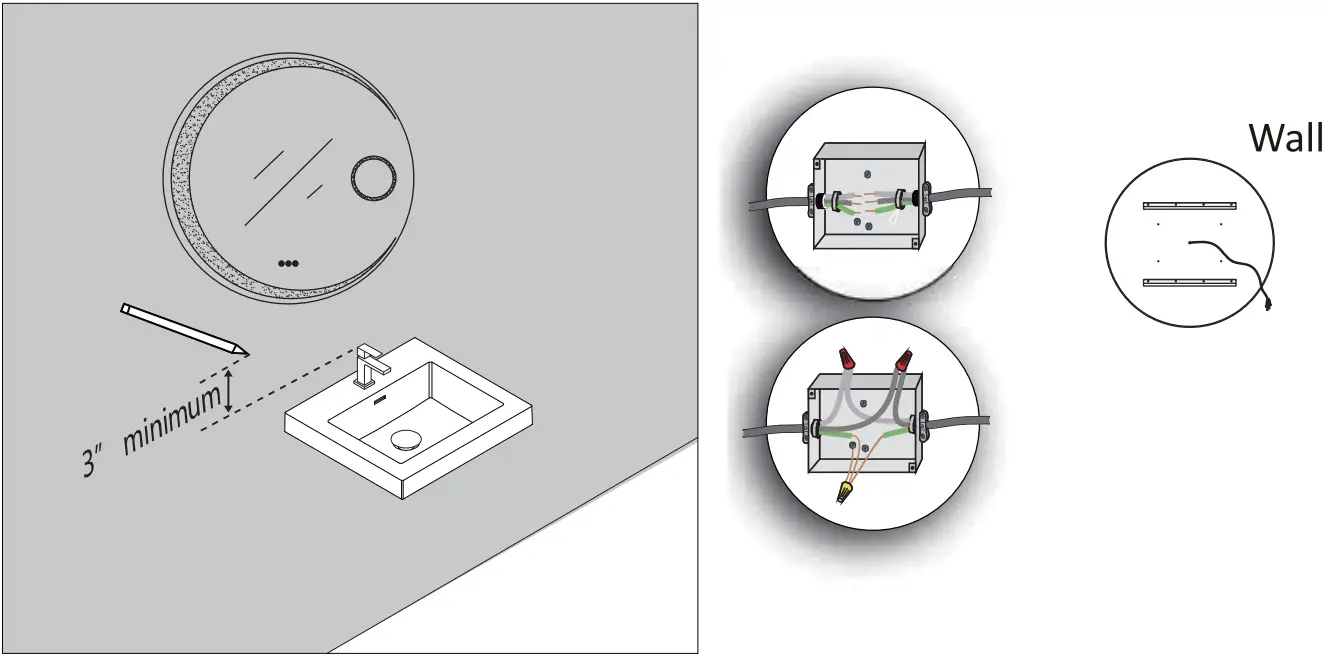 tunuo XX23M02MB Round Aluminum Framed LED Light B01