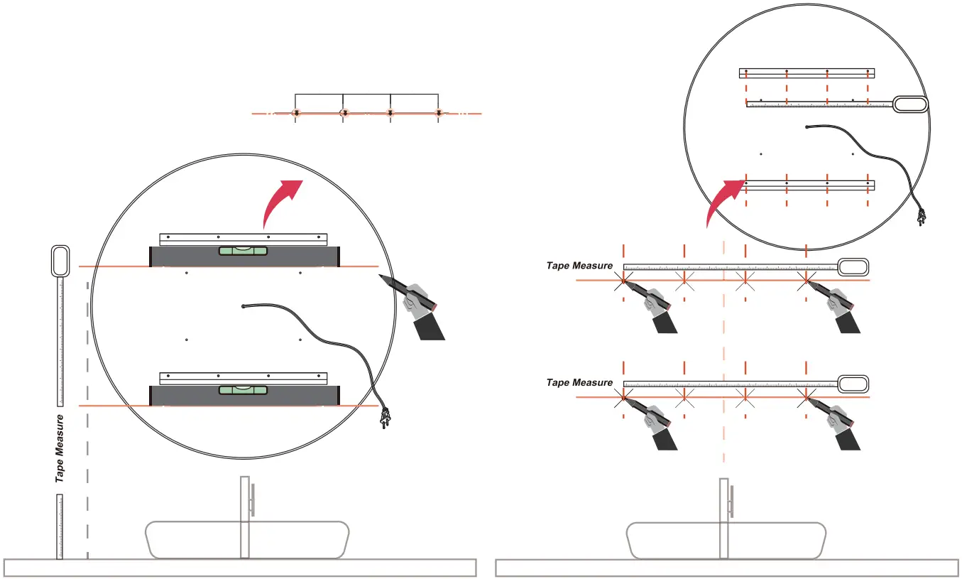tunuo XX23M02MB Round Aluminum Framed LED Light B02