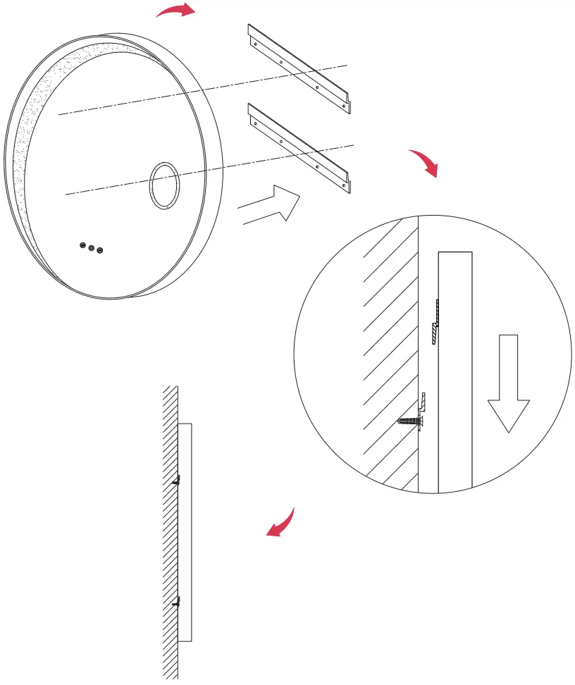 tunuo XX23M02MB Round Aluminum Framed LED Light B03