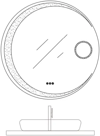 tunuo XX23M02MB Round Aluminum Framed LED Light B04