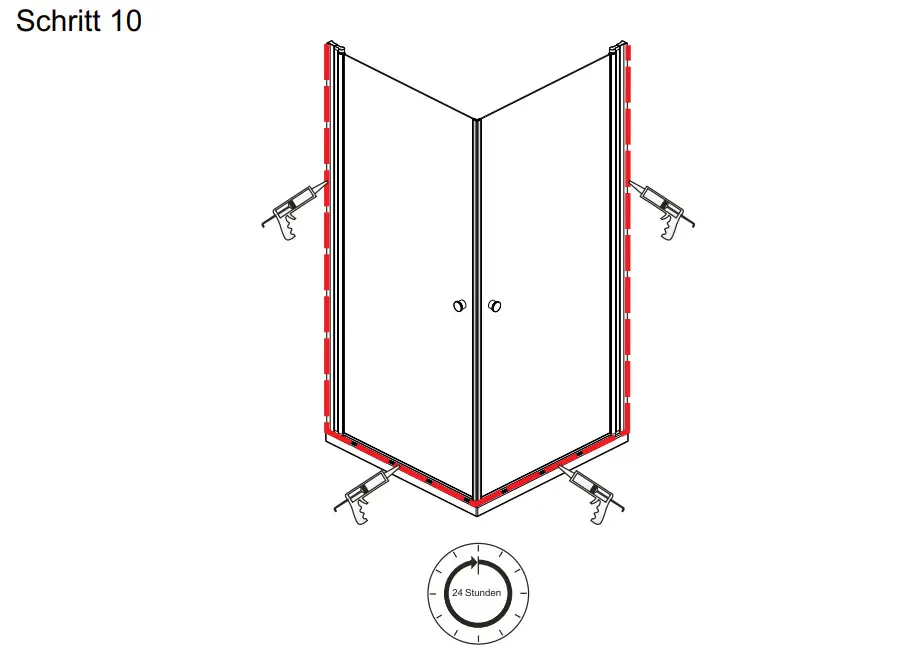 AQUABATOS CANNES Serie Shower Cubicle Corner Entry - Figure 12