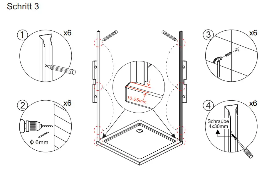 AQUABATOS CANNES Serie Shower Cubicle Corner Entry - Figure 5
