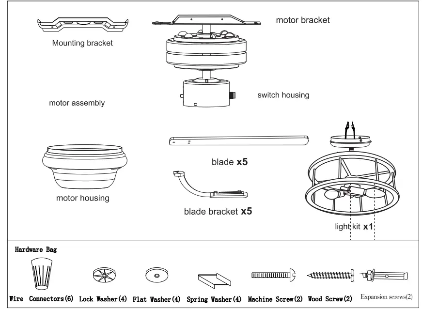 THE HOME DEPOT 24002-ORB-PC 52 Inch Ceiling Fan - fig 15