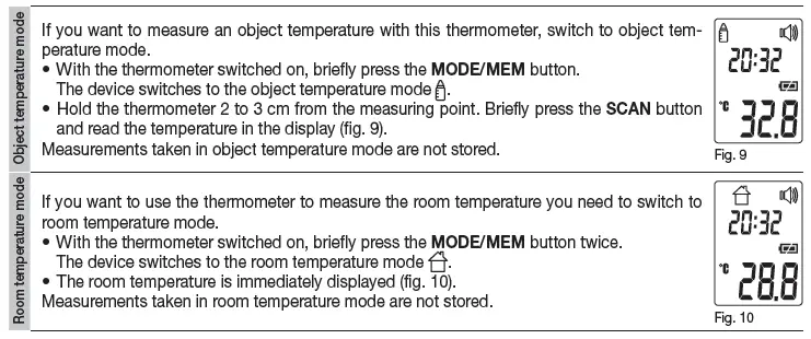 Measuring object temperature