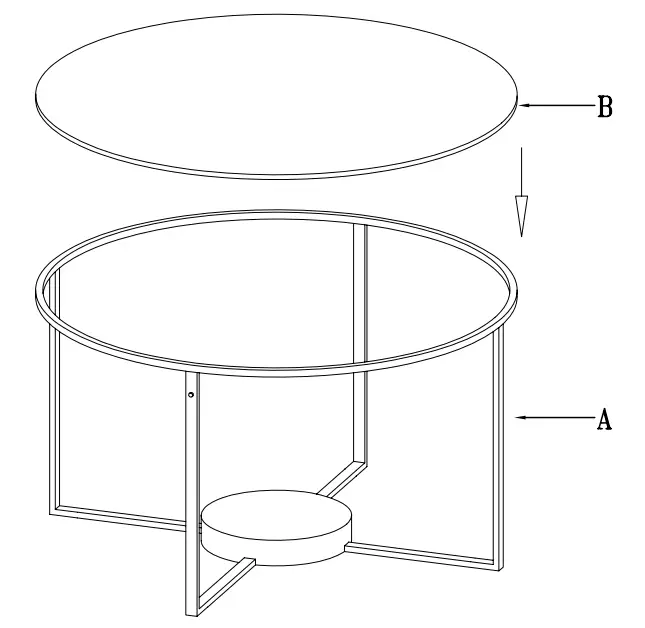 ARTCRAFT-AD32012-Round-Glass-Coffee-Table-1