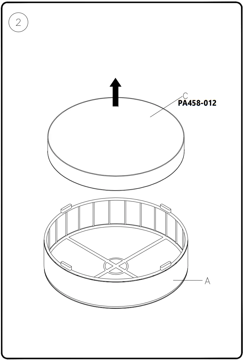 ASHLEY P458-814 Calworth Outdoor Ottoman with Nuvella Cushion - fig 3