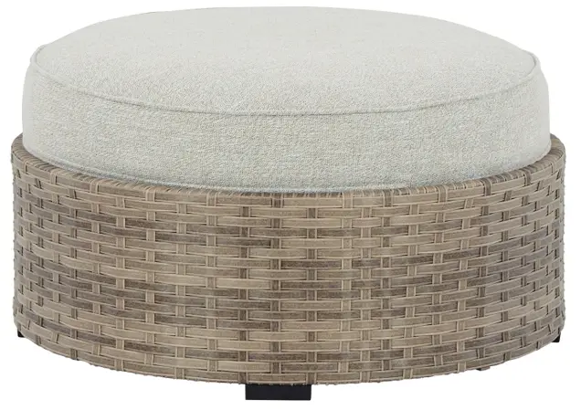 ASHLEY P458-814 Calworth Outdoor Ottoman with Nuvella Cushion