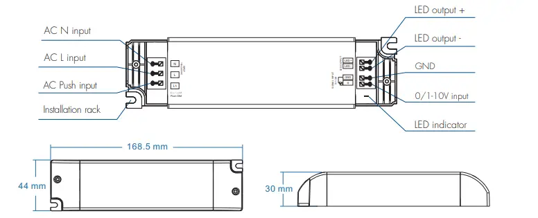 Superlightingled LN-40-12 0 1-10V Constant Voltage LED Driver - Figure 1