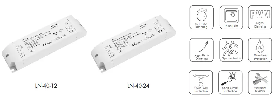 Superlightingled LN-40-12 0 1-10V Constant Voltage LED Driver