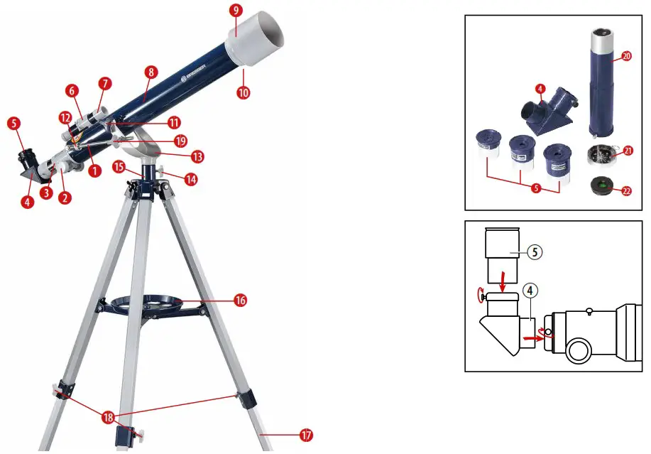 BRESSER Junior 8843100 Ultra Lightweight Telescope - overview 1
