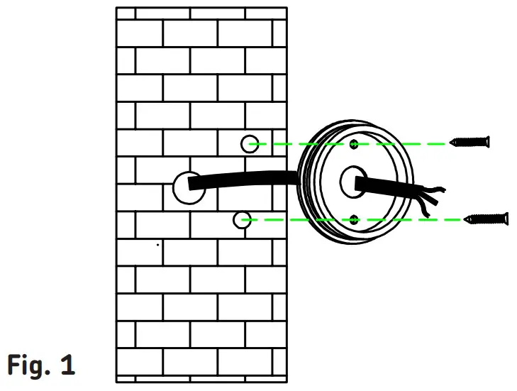 Knightsbridge LWALL1A LED Wall Light - fig 1