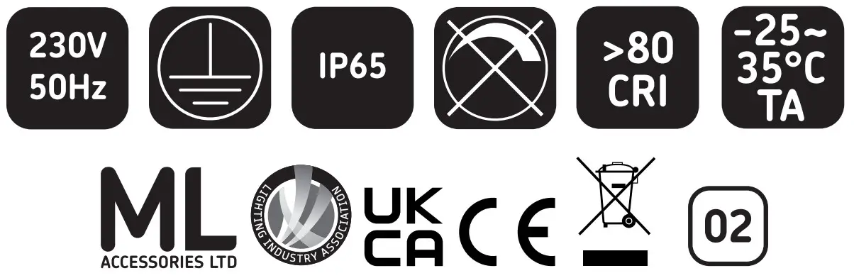 Knightsbridge LWALL1A LED Wall Light - icon 1