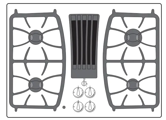 GE Profile PGP9830DR Series 30 Inch Downdraft Gas Cooktop - Figure 2