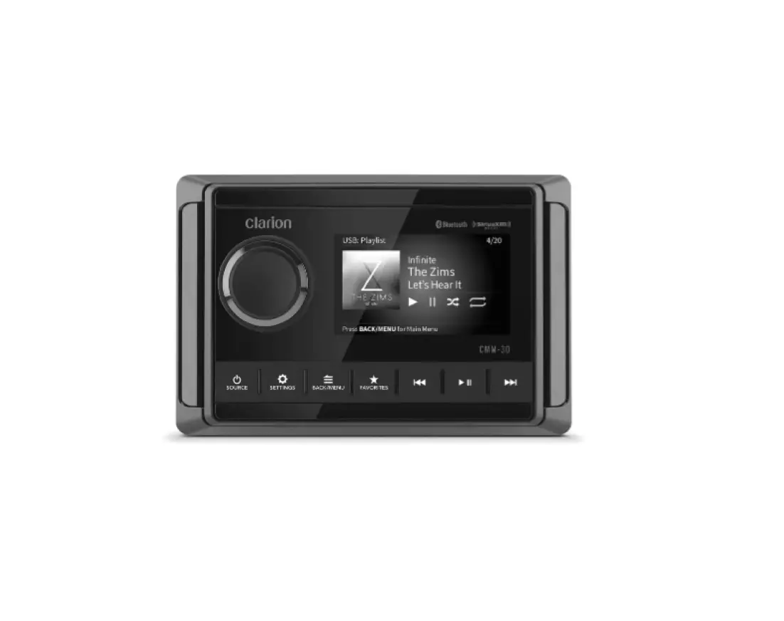 Clarion Cmm-30 Marine Source Unit With Full-color Lcd Owner's Manual